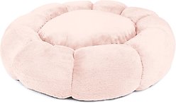 Sherry Kline Pet Collection Daisy Round Bolster Dog Bed, Powder Pink, 27-in