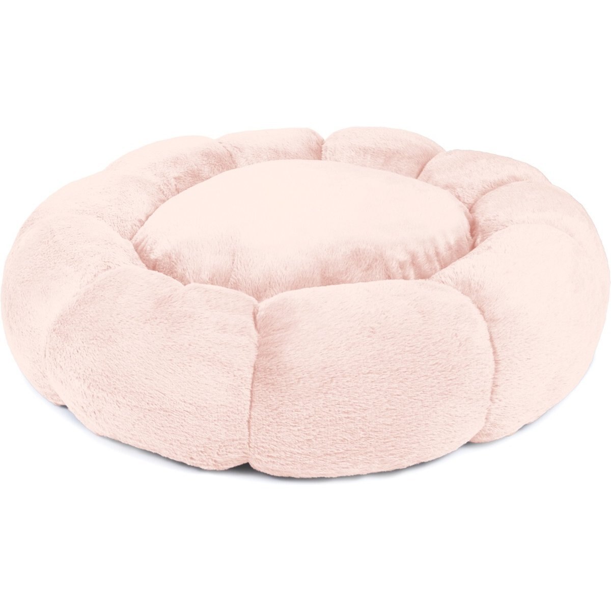 Sherry Kline Pet Collection Daisy Round Bolster Dog Bed, Powder Pink, 21-in