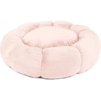 Sherry Kline Pet Collection Sherry Kline Pet Collection Daisy Round Bolster Dog Bed, Powder Pink, 21-in