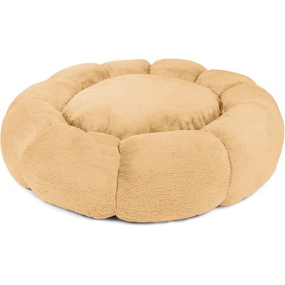 Sherry Kline Pet Collection Sherry Kline Pet Collection Daisy Round Dog Bed, Gold, 45 x 45 x 5-in