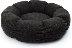 Sherry Kline Pet Collection Boucle Round Donut Dog Bed, Black, 36 x 36 x 5-in