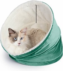 Sherry Kline Pet Collection House/Hut Cat Bed, 16-in, Sage Green
