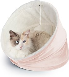 Sherry Kline Pet Collection House/Hut Cat Bed, 16-in, Pink