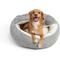 Show in main carousel: Sherry Kline Pet Collection Corduroy Hoodie Bolster Dog Bed, 21-in, Light Grey slide 1 of 4