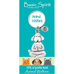 Basic Spirit Yoga Dog Global Giving Keychain
