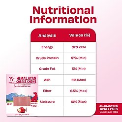 Pawfect Himalayan Cheese Chews Large All Natural High-Protein Grain-Free with Strawberry Dental Dog Treats, 3 count slide 2 of 7