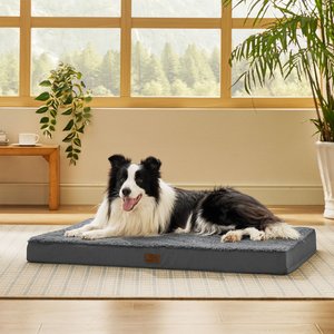 Bedsure Orthopedic Waterproof Dog & Cat Bed, Dark Grey, Large