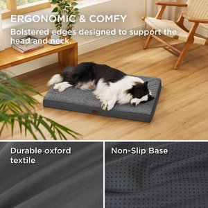 Bedsure Orthopedic Waterproof Dog & Cat Bed, Dark Grey, Large