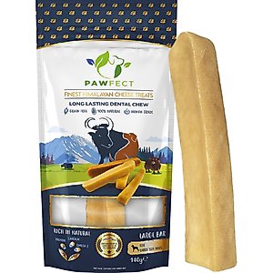 Pawfect Himalayan Cheese Chews Large All Natural High-Protein Grain-Free Dental Dog Treats, 4.94-oz pouch