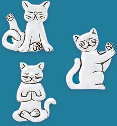Basic Spirit Yoga Cats Magnet Set, 3 count
