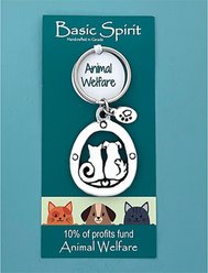 Basic Spirit Cat & Dog Global Giving Keychain