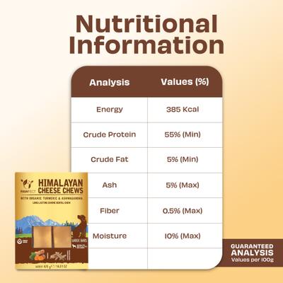 Show full view: Pawfect Himalayan Cheese Chews Large All Natural High-Protein Grain-Free with Turmeric & Ashwagandha-Indian Ginseng Dental Dog Treats, 3 count slide 6 of 9