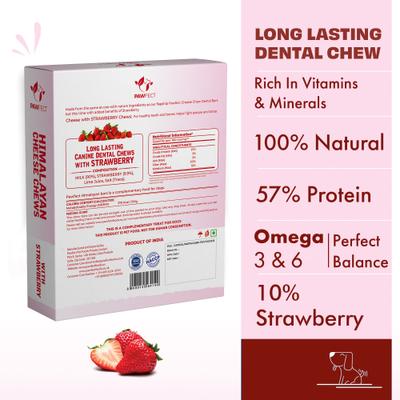 Show full view: Pawfect Himalayan Cheese Chews Large All Natural High-Protein Grain-Free with Strawberry Dental Dog Treats, 3 count slide 3 of 9