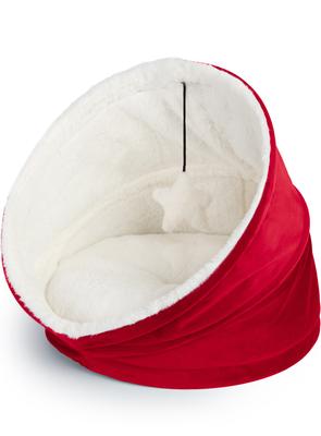 Show full view: Sherry Kline Pet Collection House/Hut Cat Bed, 16-in, Red slide 2 of 6