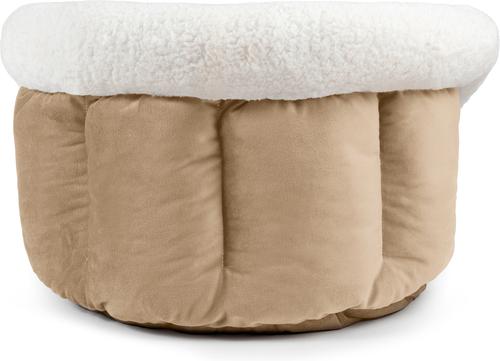 Show full view: Sherry Kline Pet Collection Cuddler Cup Bolster Dog Bed, Taupe, Medium slide 4 of 4