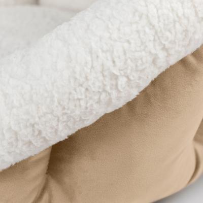 Show full view: Sherry Kline Pet Collection Cuddler Cup Bolster Dog Bed, Taupe, Medium slide 2 of 4