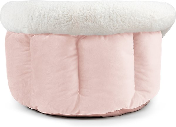 Show full view: Sherry Kline Pet Collection Cuddler Cup Bolster Dog Bed, Powder Pink, Medium slide 4 of 5
