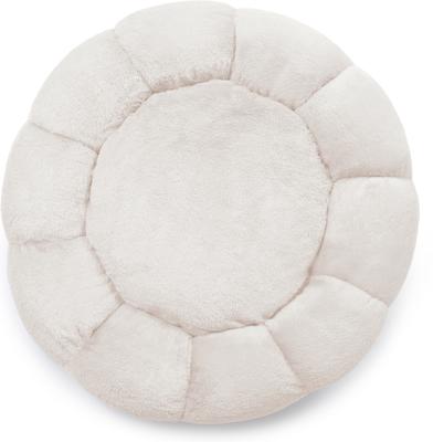 Show full view: Sherry Kline Pet Collection Daisy Round Bolster Dog Bed, Ivory, 21-in slide 2 of 4