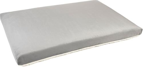 Show full view: Sherry Kline Pet Collection Sherpa Reverse To Velvet Dog Crate Mat, Natural/Grey, Large slide 3 of 4