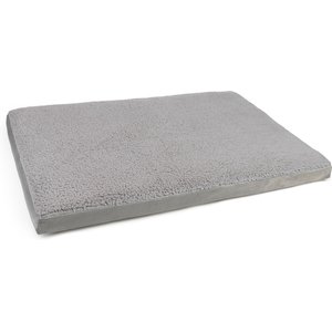 Sherry Kline Pet Collection Sherpa Reverse To Velvet Dog Crate Mat, Grey, Medium