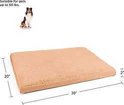 Sherry Kline Pet Collection Sherpa Reverse To Velvet Dog Crate Mat, Caramel Gold, Medium slide 2 of 4