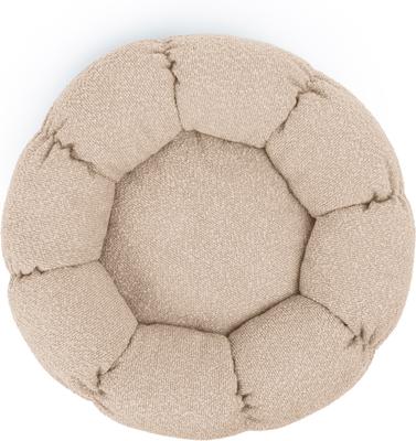 Show full view: Sherry Kline Pet Collection Boucle Round Donut Bolster Dog Bed, 21-in, Taupe slide 3 of 5