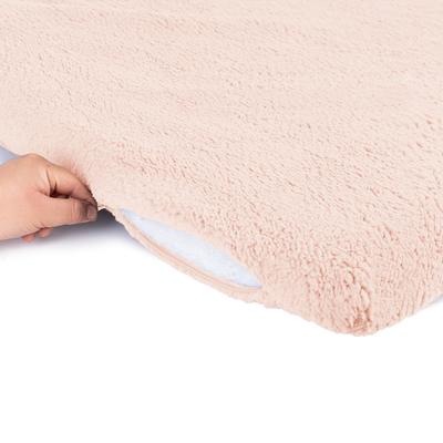 Show full view: Sherry Kline Pet Collection Sherpa Reversible Dog Crate Mat, Powder Pink, Medium slide 4 of 4