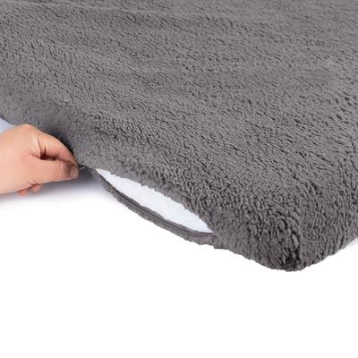 Show full view: Sherry Kline Pet Collection Sherpa Reversible Dog Crate Mat, Dark Grey, Large slide 5 of 5