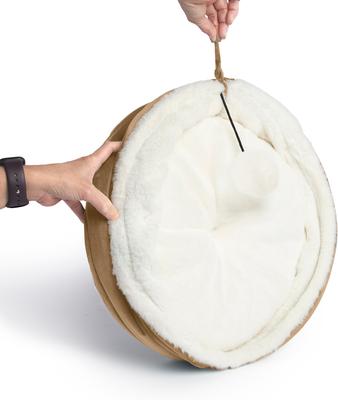 Show full view: Sherry Kline Pet Collection House/Hut Cat Bed, 16-in, Taupe slide 5 of 6