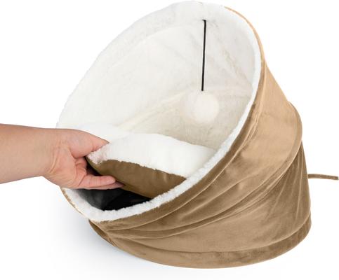 Show full view: Sherry Kline Pet Collection House/Hut Cat Bed, 16-in, Taupe slide 3 of 6