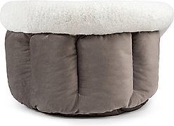 Sherry Kline Pet Collection Cuddler Cup Bolster Dog Bed, Grey, Medium slide 2 of 5