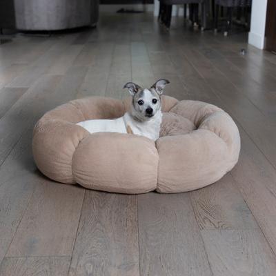 Show full view: Sherry Kline Pet Collection Daisy Round Dog Bed, Taupe, 36 x 36 x 5-in slide 3 of 5