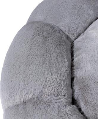 Show full view: Sherry Kline Pet Collection Daisy Round Bolster Dog Bed, Grey, 27-in slide 2 of 4