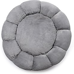 Sherry Kline Pet Collection Daisy Round Bolster Dog Bed, Grey, 21-in slide 2 of 4