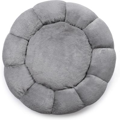 Show full view: Sherry Kline Pet Collection Daisy Round Bolster Dog Bed, Grey, 27-in slide 3 of 4