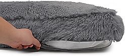 Sherry Kline Pet Collection Shaggy Fur Rectangle Pillow Dog Bed, 26-in, Dark Grey slide 2 of 5