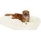 Show in main carousel: Sherry Kline Pet Collection Shaggy Fur Rectangle Dog Bed, Natural, 20 x 26 x 3-in slide 3 of 5