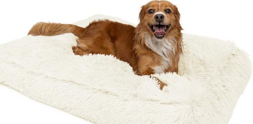 Show full view: Sherry Kline Pet Collection Shaggy Fur Rectangle Dog Bed, Natural, 20 x 26 x 3-in slide 3 of 5