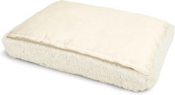 Sherry Kline Pet Collection Shaggy Fur Rectangle Dog Bed, Natural, 30 x 42 x 4-in