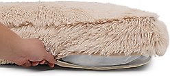 Sherry Kline Pet Collection Shaggy Fur Rectangle Pillow Dog Bed, 26-in, Taupe slide 2 of 5