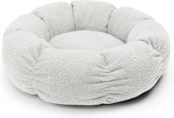 Sherry Kline Pet Collection Boucle Round Donut Dog Bed, Ivory, 27 x 27 x 4-in