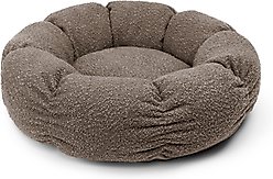 Sherry Kline Pet Collection Boucle Round Donut Dog Bed, Brown, 27 x 27 x 4-in