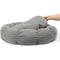 Show in main carousel: Sherry Kline Pet Collection Boucle Round Donut Dog Bed, Grey, 45 x 45 x 5-in slide 3 of 5