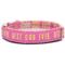 Show in main carousel: Zaley Designs Best Dog Ever Cotton Dog Collar, Pink & Yellow, Large: 15 to 25-in neck, 1-in wide slide 5 of 8