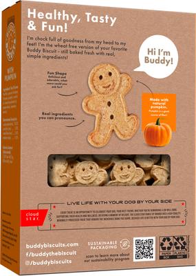 Show full view: Buddy Biscuits Crunchy Wheat-Free Pumpkin Flavored Halloween Dog Treats, 14-oz box slide 3 of 11