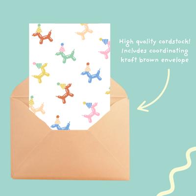 Show full view: Sweet Paws x Five Dot Post Pawty Animal Balloon Dog Graphic Greeting Card slide 7 of 10