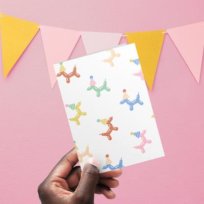 Show full view: Sweet Paws x Five Dot Post Pawty Animal Balloon Dog Graphic Greeting Card slide 6 of 10