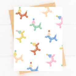 Sweet Paws x Five Dot Post Pawty Animal Balloon Dog Graphic Greeting Card