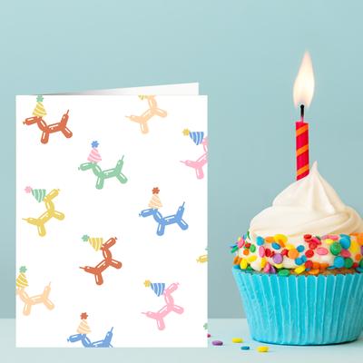 Show full view: Sweet Paws x Five Dot Post Pawty Animal Balloon Dog Graphic Greeting Card slide 2 of 10