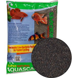 CaribSea Super Naturals Midnight River Freshwater Sand, Black, 10-lb bag